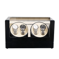 MINEESI Luxury Custom High Quality Gyroscopic 2 Slots Watch Winder Storage 4 Watches MDF Boxy Auto Watch Safe Box Water