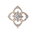 Fashion Jewelry Crystal Hijab Brooch Pins Rhinestone Flower Brooches for Party
