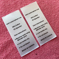 Heat Cut Printing Content Logo Washing Care LabelWholesale Woven Edge Fabric Printing Label for Skirt