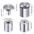 Factory Price 19x25mm Sign Standoff Screws Mount Glass Clear Round Acrylic Advertising Nails Polish Display