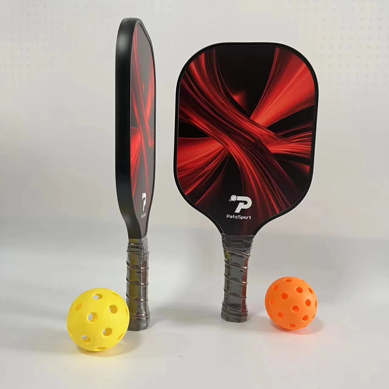 PATSSPORTS Factory Direct T300 Carbon Fiber Pickleball Paddle Set 14mm Thickness Textured TPU Edge Guard USAPA Certified PP