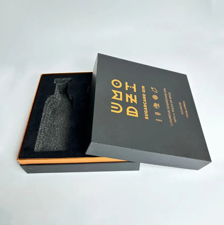 Luxury Custom  Magnetism  Foldable Flat Paper Box for Alcoholic Drink Packaging Box Essential Oil Bottle Box