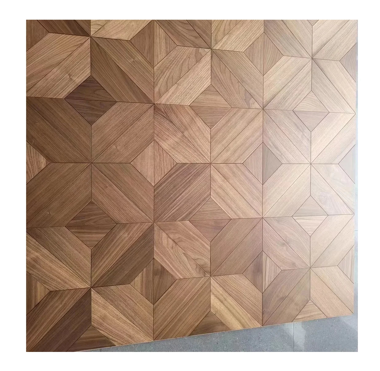 Modern Walnut Oak Teak Design Wood Flooring with Smooth Surface Waterproof & Eco-Friendly for Villa Applications Elegant Parquet