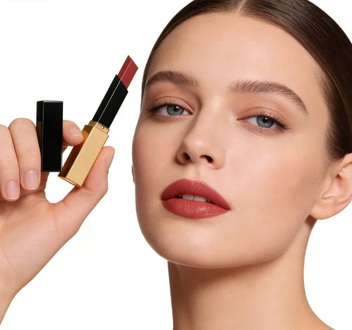 Luxury Square Lipstick Set Matte Velvet Finish High Pigment Long Lasting Moisturizing Lipstick with Elegant Black Gold