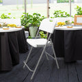 White Wimbledon Folding Chairs Modern Resin Plastic for Hotels Hospitals Dining Banquet Wedding and Events Wholesale Price