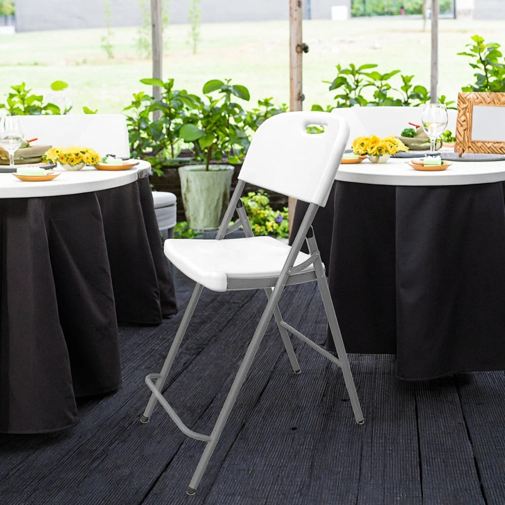 White Wimbledon Folding Chairs Modern Resin Plastic for Hotels Hospitals Dining Banquet Wedding and Events Wholesale Price