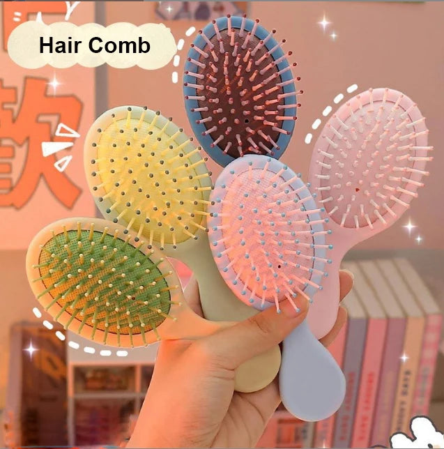 Household Kids Hairdressing Comb Cute Cartoon Mini Portable Massage Air Cushion Comb Children Girls Candy Color Combs