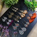 Bohemian Drop Accessories Earrings Combo Tassel Ethnic Hooks Earrings Women Jewelry Fashion Earrings Trend 2023