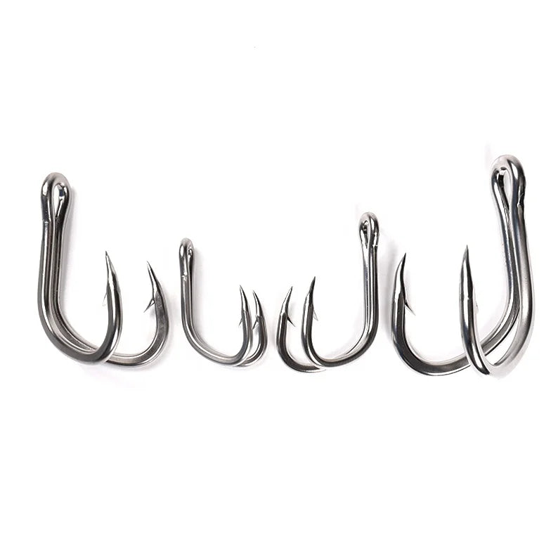 Hot Sell Extra Strong Sturdy Stainless Steel with Short Open Shank Double Hook Freshwater Saltwater Fishing