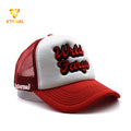 Wholesale 5 Panel Front Mesh Trucker Cap Hat Custom Embroidered Screen Print Foam 2 Tones Terry Fashionable for Outdoor Cycling