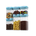 6-Piece BPA-Free Plastic Airtight Storage Box Set Food Grade Rectangular Food Storage Organizer Lids for Kitchen Use