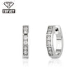 Top Icy Hip Hop Jewelry Fashion Diamond Hoop Earring Gold Plated Micro Pave Cubic Zircon Hoop Earrings for Men & Women
