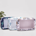 Bsci Wholesale Custom Private Label Logo Personalized Luxury Flower Floral Zipper Clear Mesh Makeup Cosmetic Bag for Women