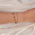Bohemian Colorful Natural Stone Bead Flower Chain Stainless Steel Beach Bracelet Women Exquisite Summer Jewelry Tarnish Free