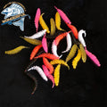 Hot Selling 6 Colors PVC Plastic Artificial Bass Swimming Bait Grub Straight Tail Soft Worm Fishing Lure