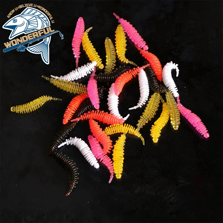 Hot Selling 6 Colors PVC Plastic Artificial Bass Swimming Bait Grub Straight Tail Soft Worm Fishing Lure