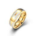 Minimal Design Matte Silver Blue Gold IP Plated Stainless Steel Band Fine Jewelry Couple Rings Titanium Wedding Finger Ring