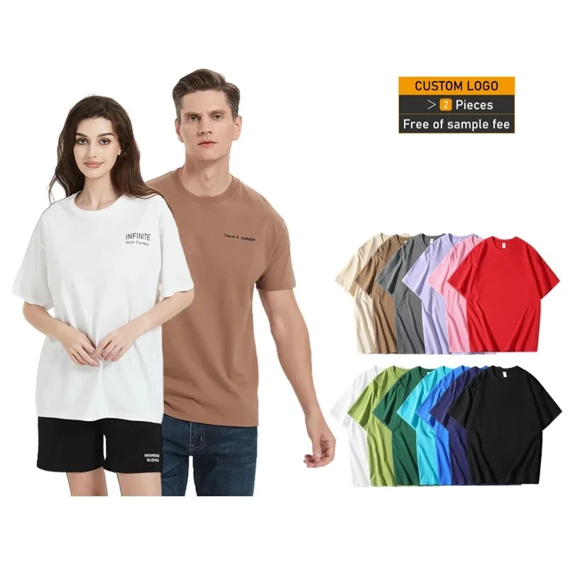 Wholesale Blank T Shirt Custom 100% Cotton T-shirt Printing logo for Mens Plain t Shirts Printed White Black T Shirt