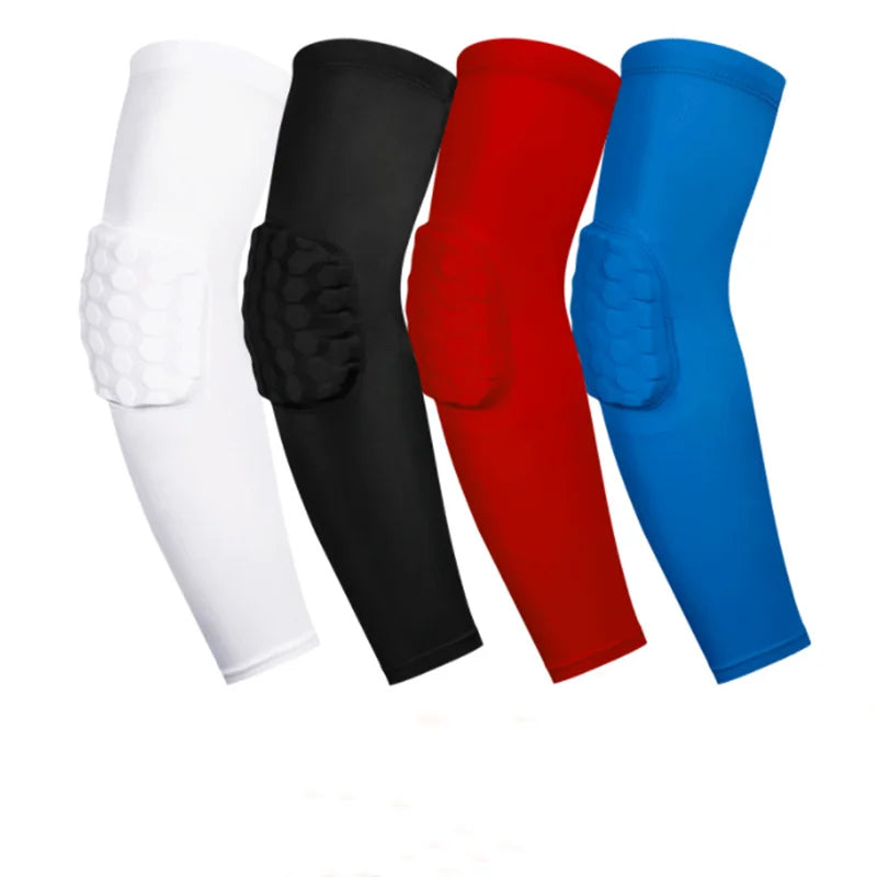 Muda Neoprene Unisex Sports Arm Guard Breathable Honeycomb Anti-Collision Pressure Protection Elbow Cover Soft Compression
