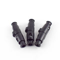 MeeTee KY216 Plastic Black Cylindrical Stopper Double Hole Spring Rope Buckle for Clothes Garment Cord Clasp Adjusting Buckles