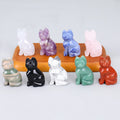 High Quality Natural Crystal Stone Cat Statue Gemstone Quartz Sculpture Fashion Trend Customizable Size Internal Decoration