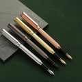 Business Office Luxury Metal Pens Teacher Student Adult Gift Logo Imprinted Rotary Iridium Point Smooth Fountain Pen 0.5mm