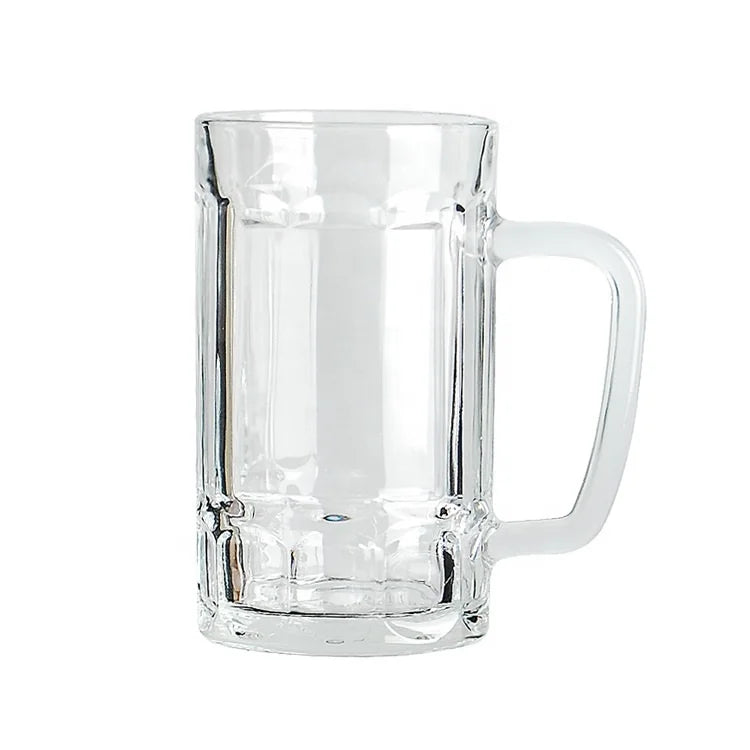 330ml 400ml 500ml Customization Box Wholesale Cheap Glass Tumbler Cups Promotion Beer Glass Steins Beer Glass Mug with Handle