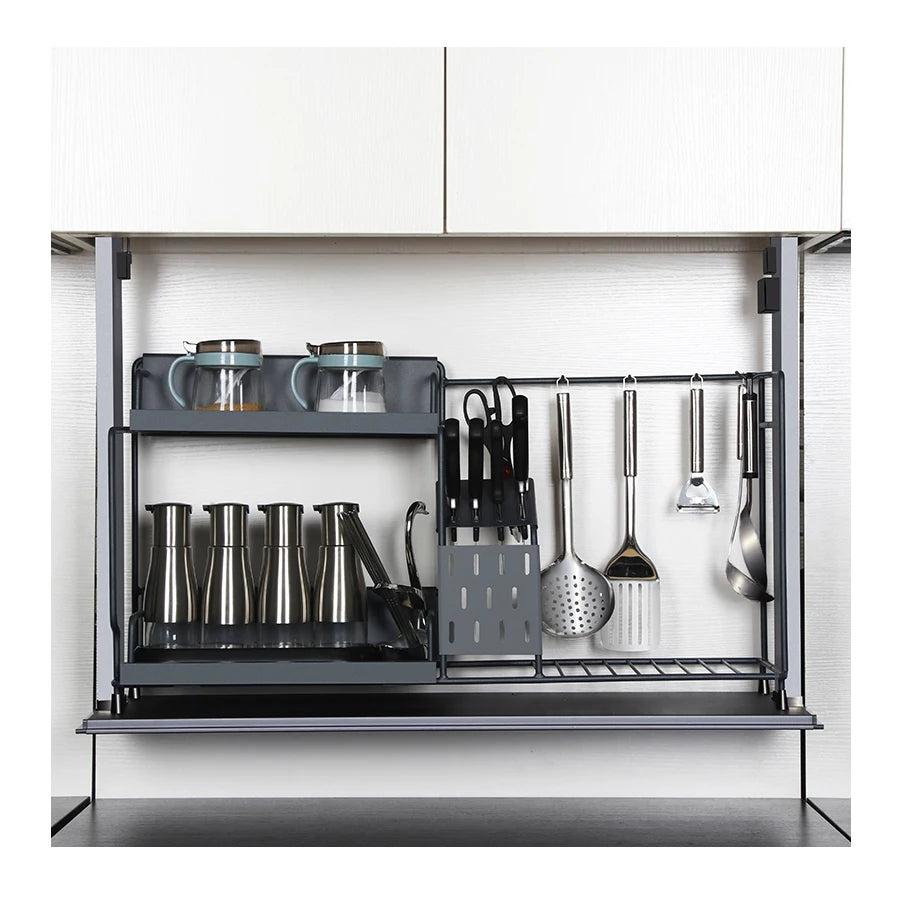 Classify and Place Kitchenware Massive Storage Automatic up and Down Storage Rack Smart Storage and Organizers