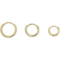 925 Sterling Silver Geometric Minimalist All-match 8mm/10 Mm/12mm  Plain Round Huggie Hoop Earrings