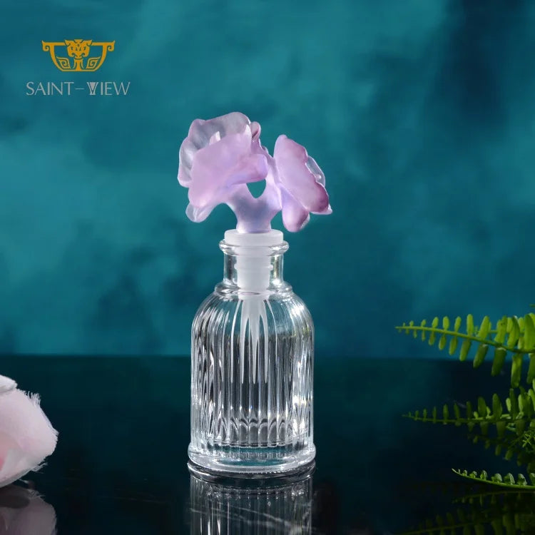 SAINT-VIEW New European Crystal Glass Flower Perfume Home Fragrance Bottle 100ml Handmade Christmas New Year Diwali