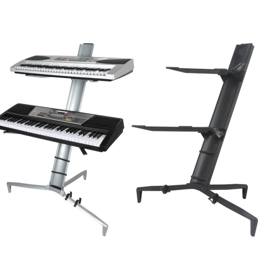 Z-80 Factory OEM Double Layer Aluminum Keyboard Stand for Adjustable Height Portable - Musical Instruments Accessories