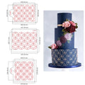 Stencils for Cakes Decoration Tools Geometric Plastic DIY Stencils Cake 3 Types Mesh Cake Stencil for Painting