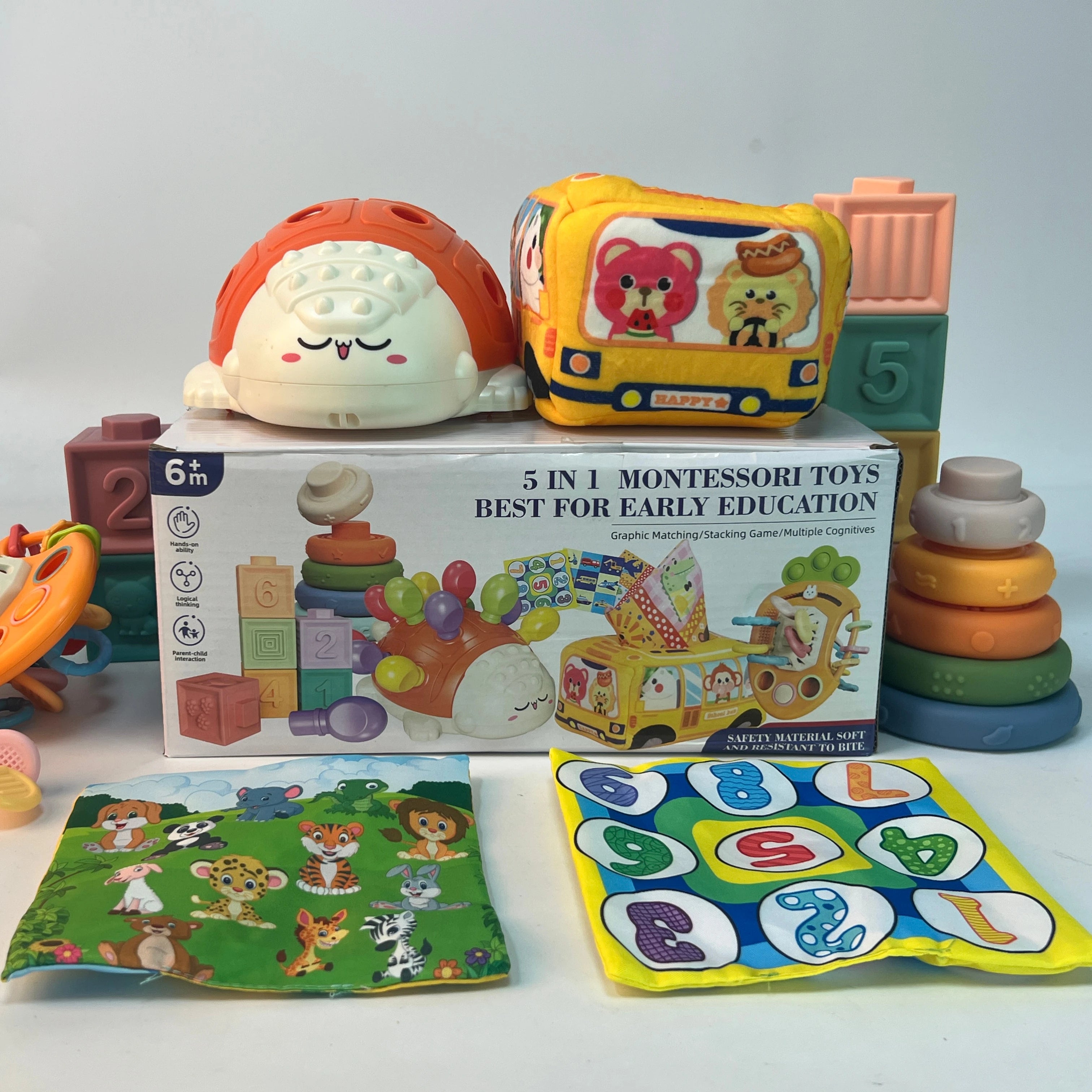 JXD 5in1 Educational Baby Toys 6 to 12 to 18 Months Montessori Toys for 1 Year Old Montessori Toys for Babies 6-12 Months