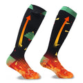 Factory Wholesale Men/Women Sports Heated Ski Socks with APP Control Cuff & Bottom Logo Quick Dry Breathable for Winter Sports