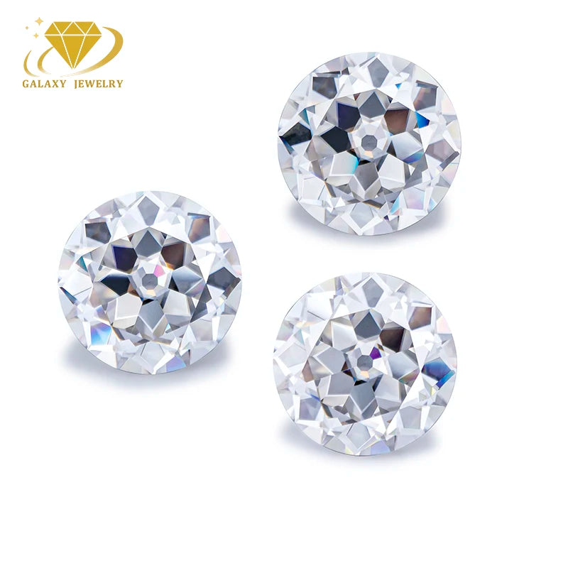 Factory Wholesale Available DEF Color Round Shinning DEF White Portuguese Cut Style Round Shape Moissanite for Ring Pendant