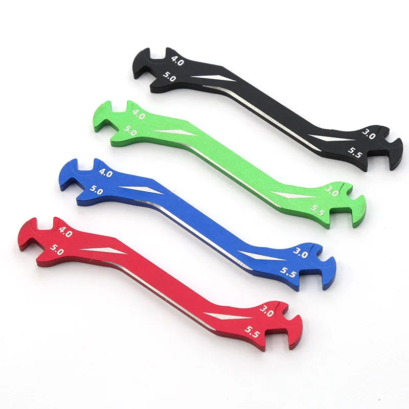 RC Repair Tool for Car Truck Boat-3/4/5/5.5mm Aluminum Alloy Colorful Screw Nut Wrench Hand Operated Custom Logo