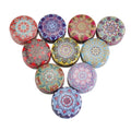 Stock Empty Round 2 OZ  Rose Gold Zodiac Embossed Candles Mint Candy Tea Packing Tin Box