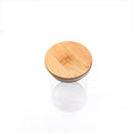 Free Samples With Bamboo Lid and Silicone Ring Empty Food Storage Glass Jars Glass