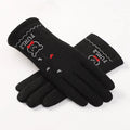 Custom Embroidery logo Touch Girls Outdoor Funny Warm Women Winter Bike Riding Gloves