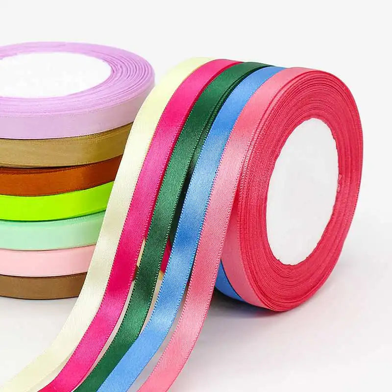 Wholesale Solid Color Multicolor 2.5cm 1 Inch Single Face 100% Polyester Ribbon for Flower Gift Packaging Ribbon MegaBDM
