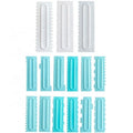 15 New Cream Scraper Comb Plastic Scrapers Fondant Cake Pattern Cream Scraper Modeling Tool Fondant Cake Cream Squeegee