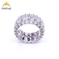 Goldleaf Hip Hop Jewelry Luxury 925 Sterling Silver Band Ring Iced Out IGI Lab Grown Diamond Fashion Men Eternity Band Ring
