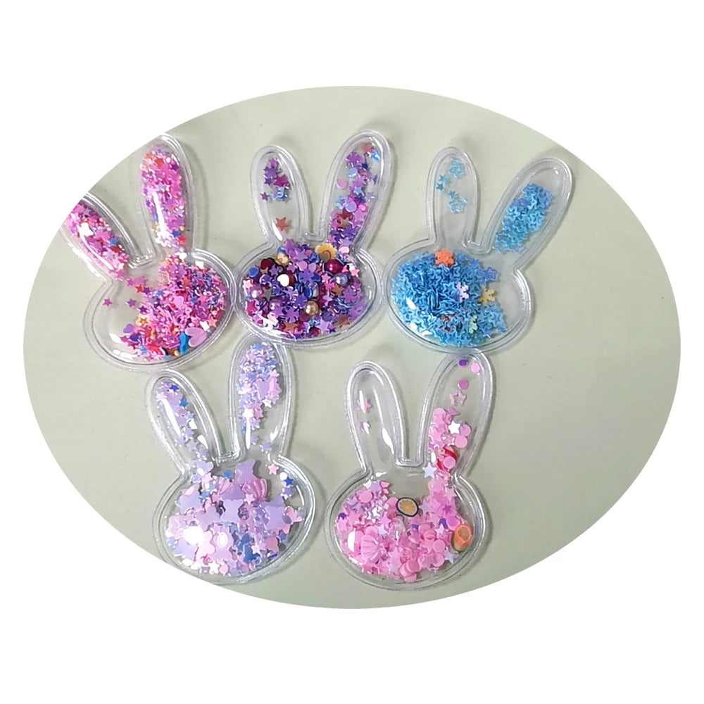 100pcs Quicksand Shakers Heart Fruit Butterfly Animal Shape Glitter Sequins Fillings Jewelry DIY Accessory Hair Pin Ornament