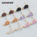 MA98  10pcs/lot Jewelry Accessoriesnickel Free18k Gold Platedcopperzirconsjewelry Making Findingsdiy Earrings