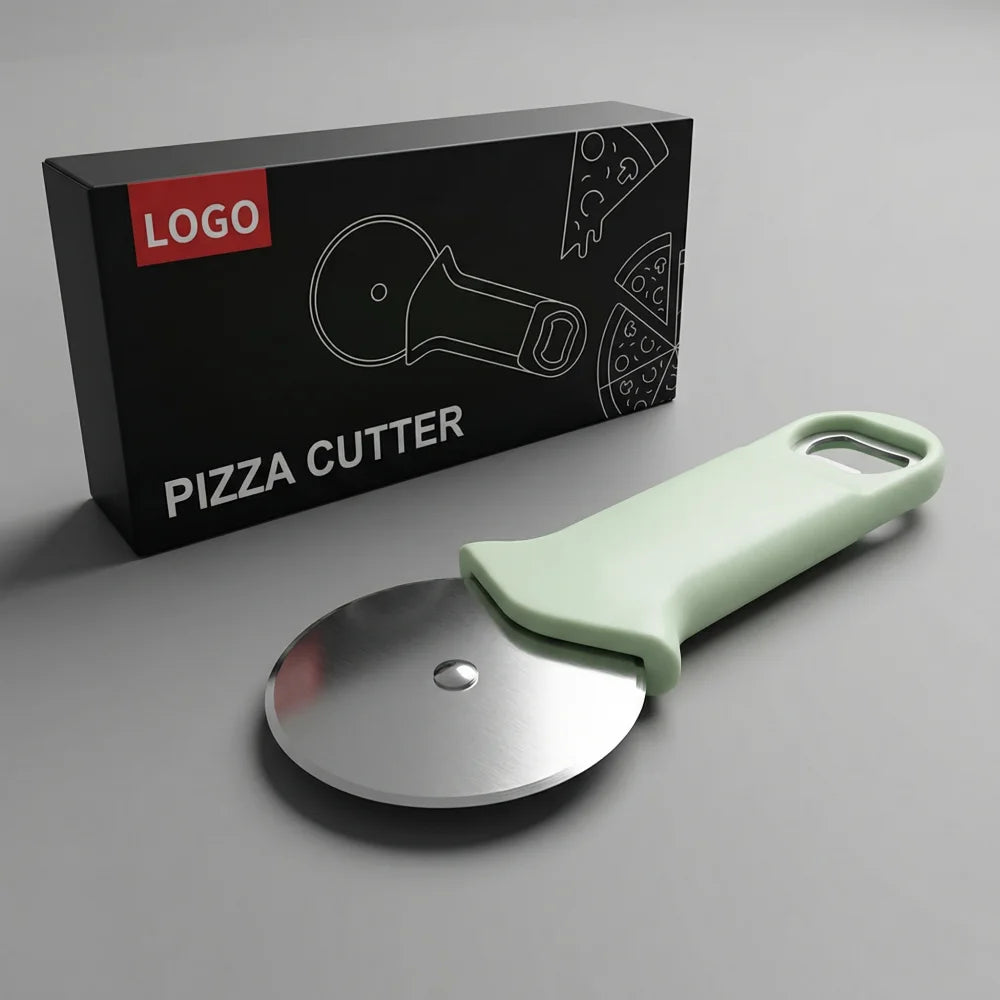Manjia Multifunctional Wholesale Custom Logo Plastic Wheel Tool Pizza Cutter Wheel Bottle Jar Beer Opener