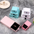 LOW MOQ Small Jewelry Packaging Custom Logo Wholesale Pink Rose Sliding Drawer Rigid Box Matt Lamination Embossing Recyclable
