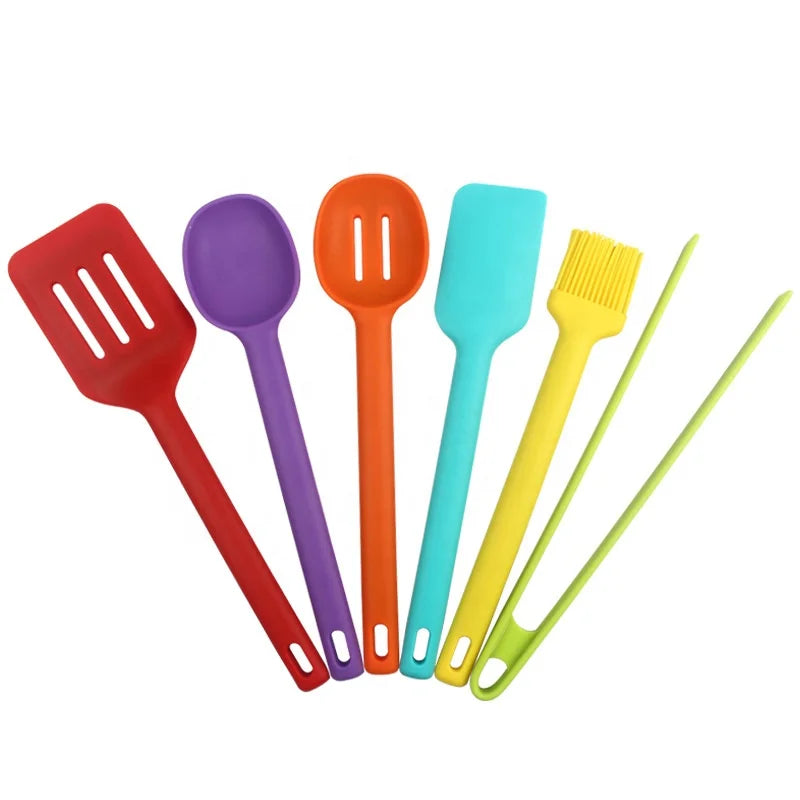 YJ Wonderful Western Kitchen Tools Six-Piece All-Inclusive Silicone Kitchenware Set with Shovel Clamp Brush Sustainable