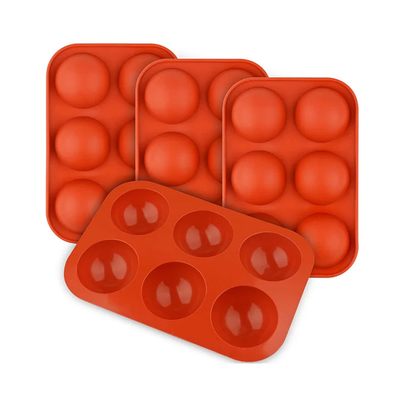 100% Food-grade 6 Holes Eco-Friendly DIY Silicone Mold Free Sample Wholesale Baking Chocolate Molds