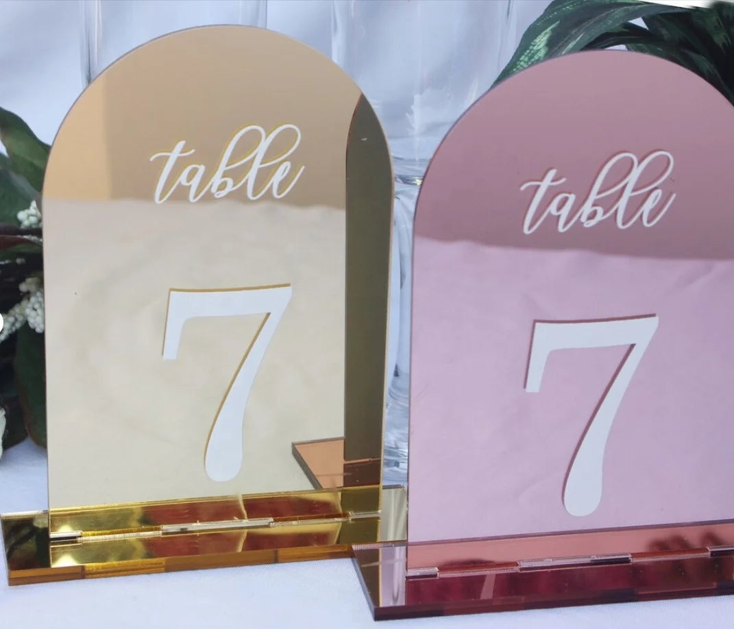 Wedding Signage Gold Table Numbers Luxury Wedding Acrylic Table Numbers