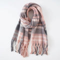 Landfond Accessory Winter Warm rainbow Fringe Fashion Soft Stripe Thick Scarf